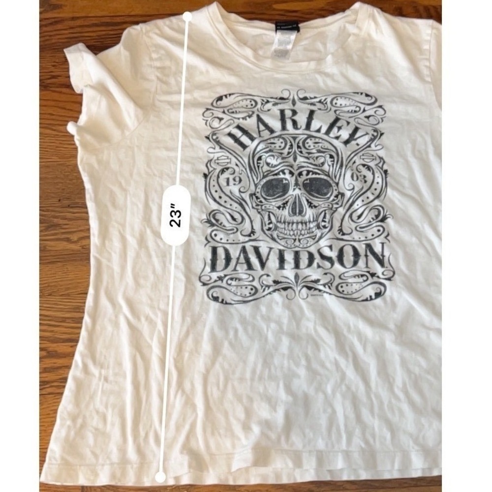 Harley Davidson Los Angeles Sugar Skull Graphic Tee White XL 2019 RK Stratman - Picture 5 of 7